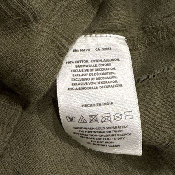 Akemi Kin Anthropologie Dandelion embroidered olive green top xs - Picture 5 of 7